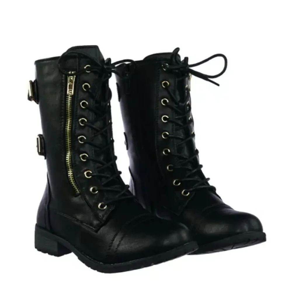 FOREVER LINK MILITARY LACE UP COMBAT BOOT-W-LUG MATERIAL METAL HARDWARE TODDELE